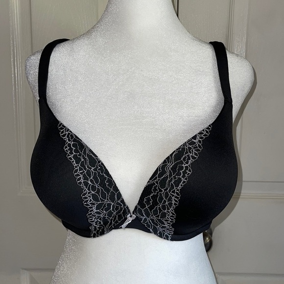 Cacique Black Embroidered Padded Underwire Bra - Picture 1 of 4